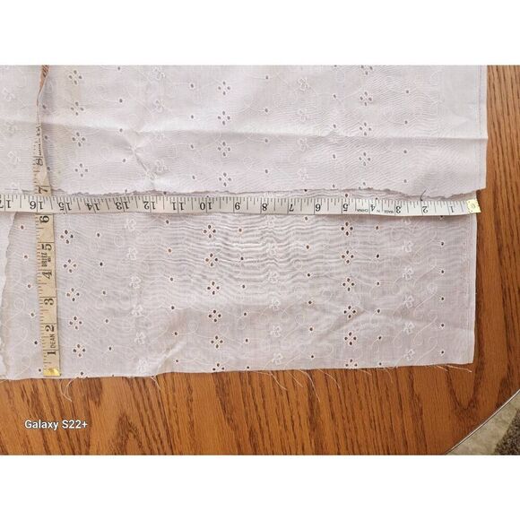 Three fabrics. pink Paris, eyelet, purple pattern - Picture 7 of 9